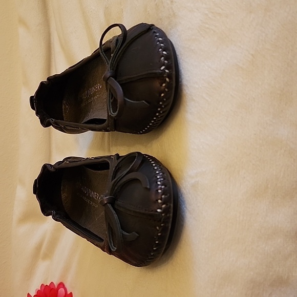 NEW Donald J. Pliner Buttery Leather Ballet Kitten Heel Brown Luxury Designer - Picture 6 of 15